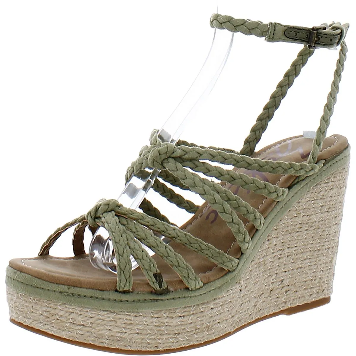 Shana Womens Faux Suede Slingback Wedge Sandals
