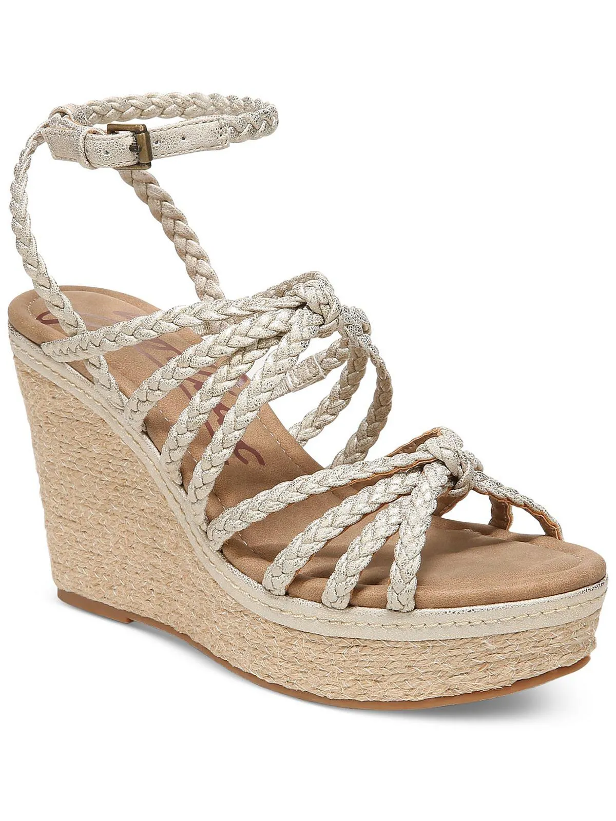 Shana Womens Faux Suede Slingback Wedge Sandals