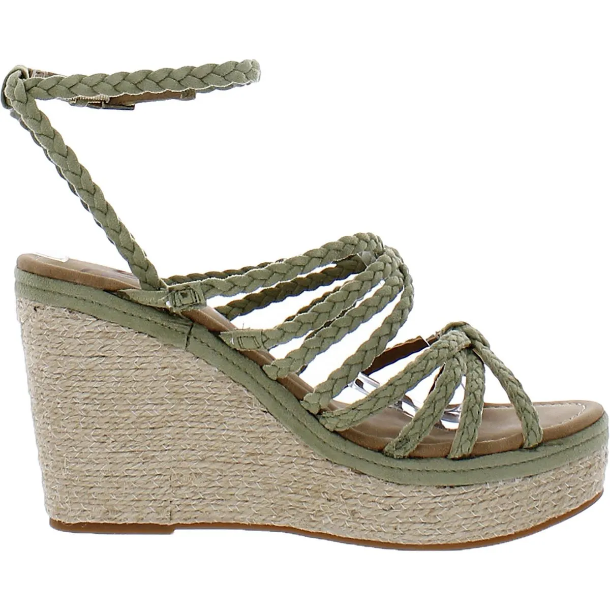 Shana Womens Faux Suede Slingback Wedge Sandals
