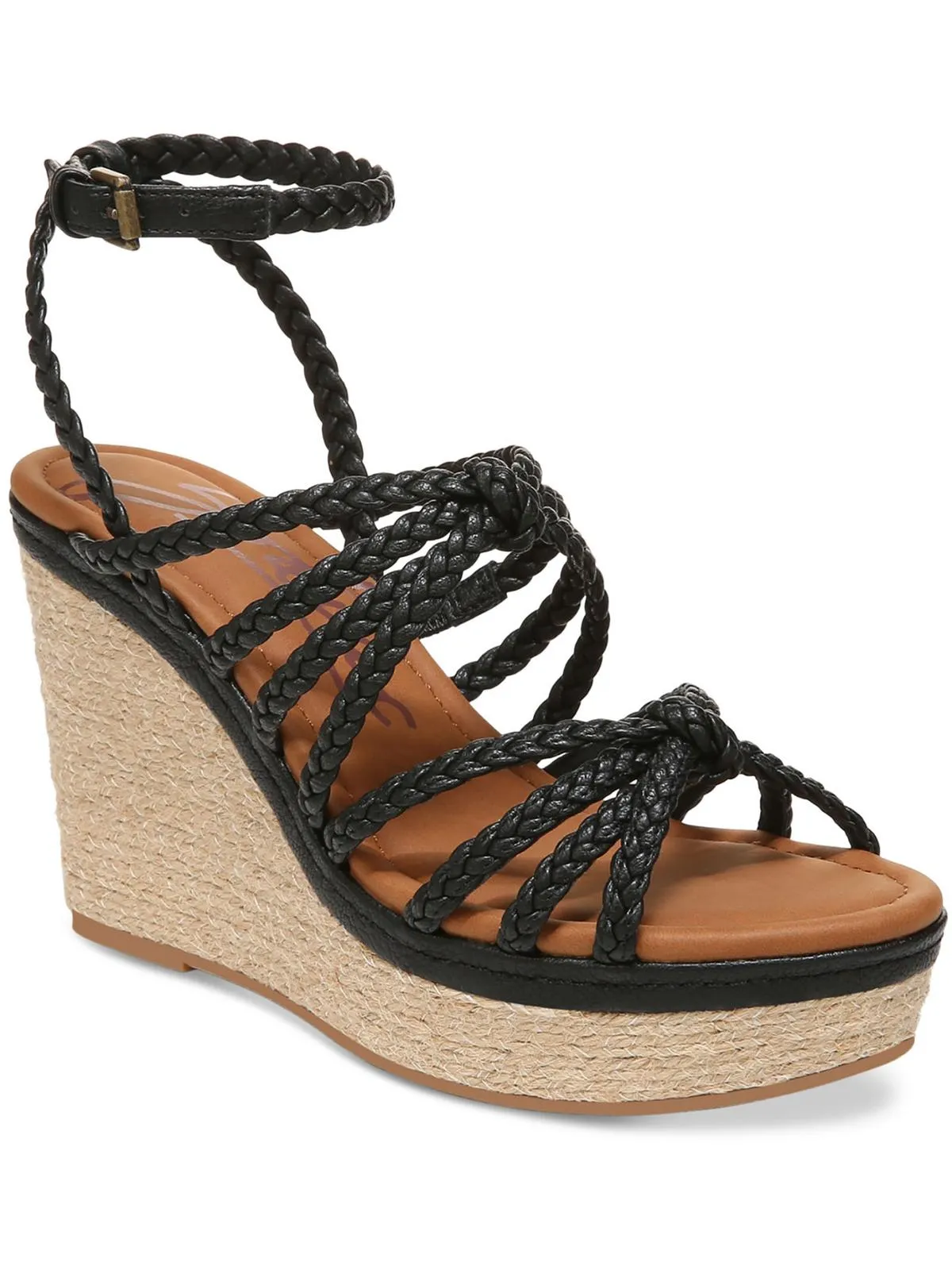 Shana Womens Faux Suede Slingback Wedge Sandals