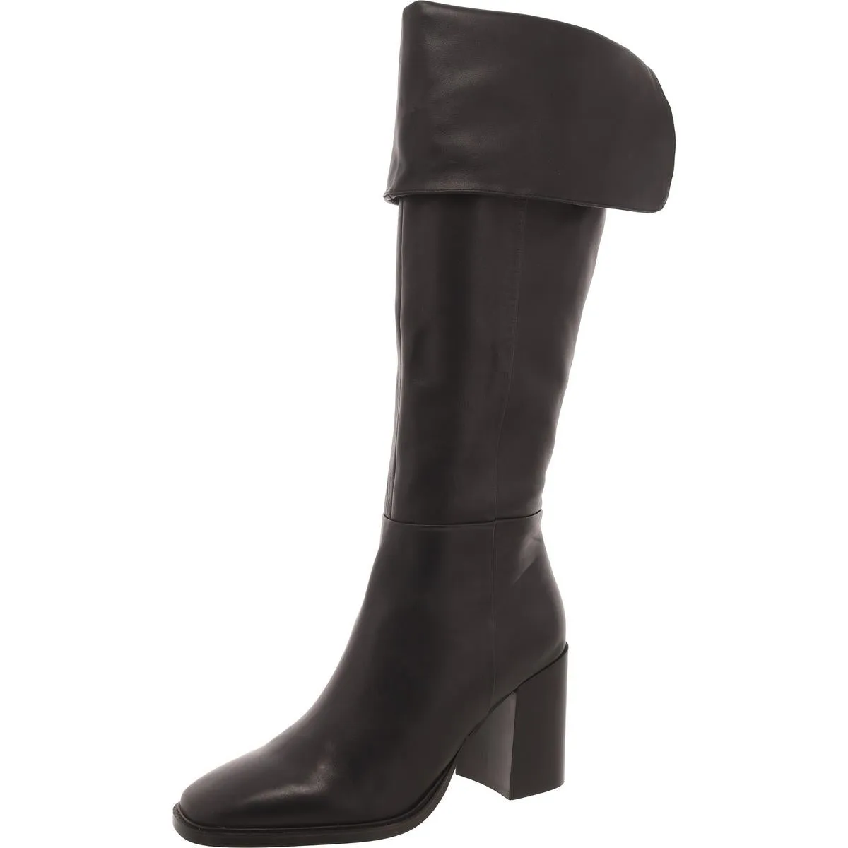 Sierra Womens Leather Block Heel Knee-High Boots