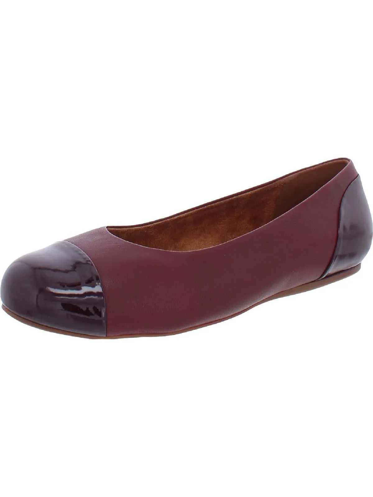 Sonoma Womens Leather Slip On Ballet Flats