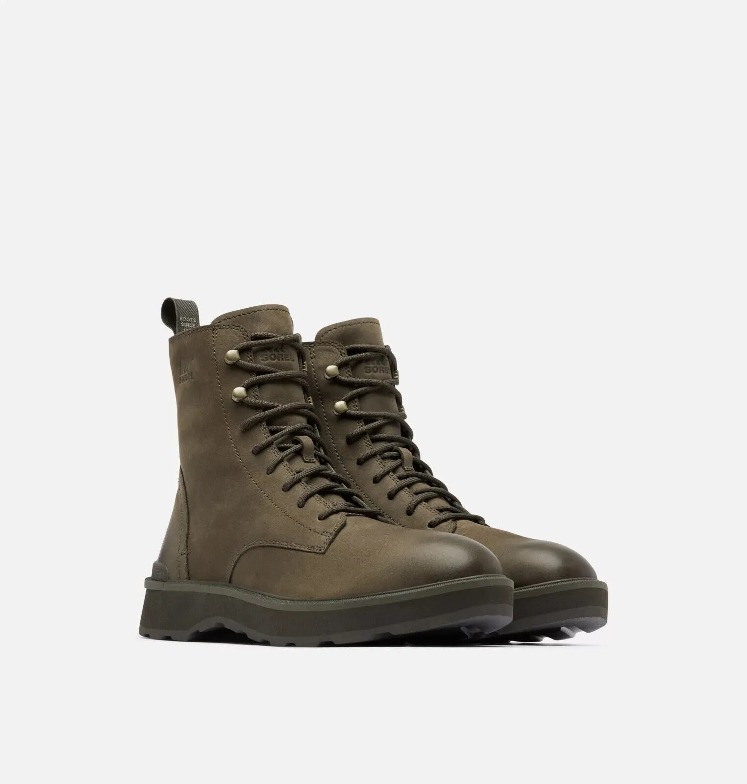 Sorel Hi-Line 2009511 Boots Men's US 9 Gray Leather Waterproof Lace-Up ZPO1984