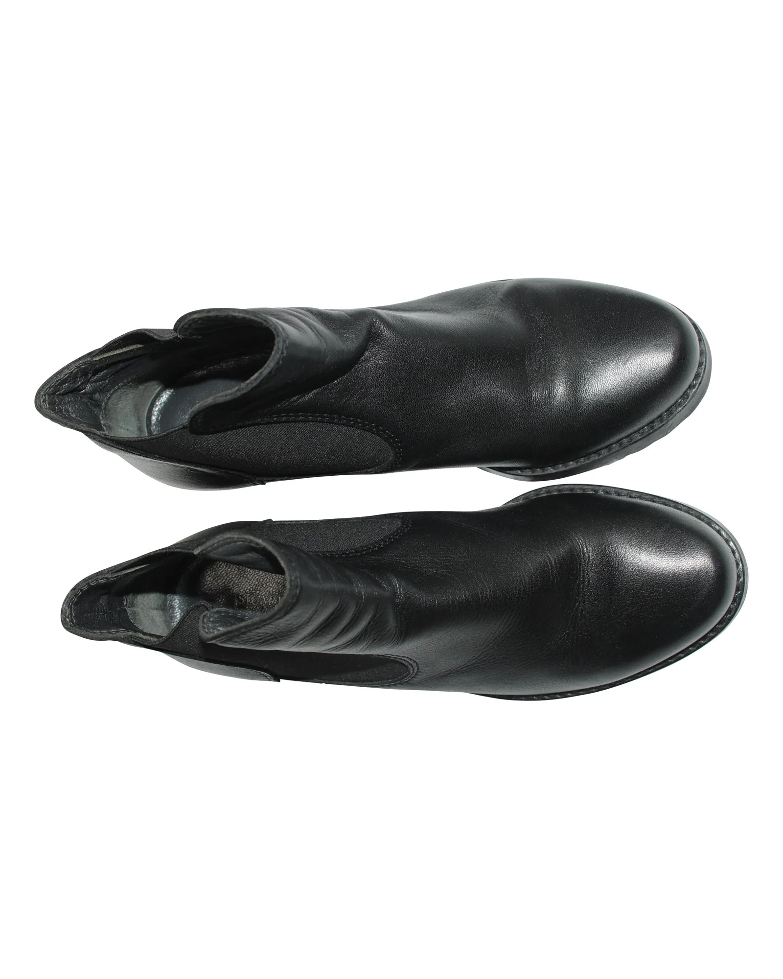 Stuart Weitzman Ankle Boots in Black Leather
