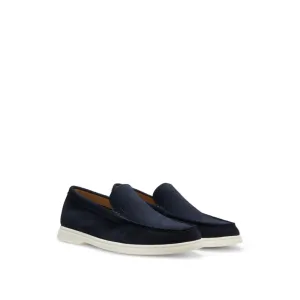 Suede loafers with contrast outsole