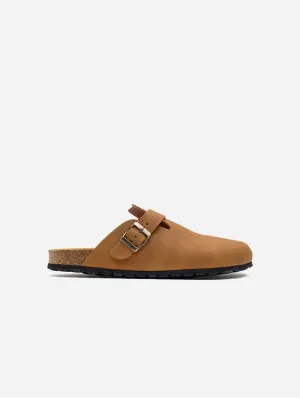 Taro Comfort Men's Vegan Footbed Sandals | Tan