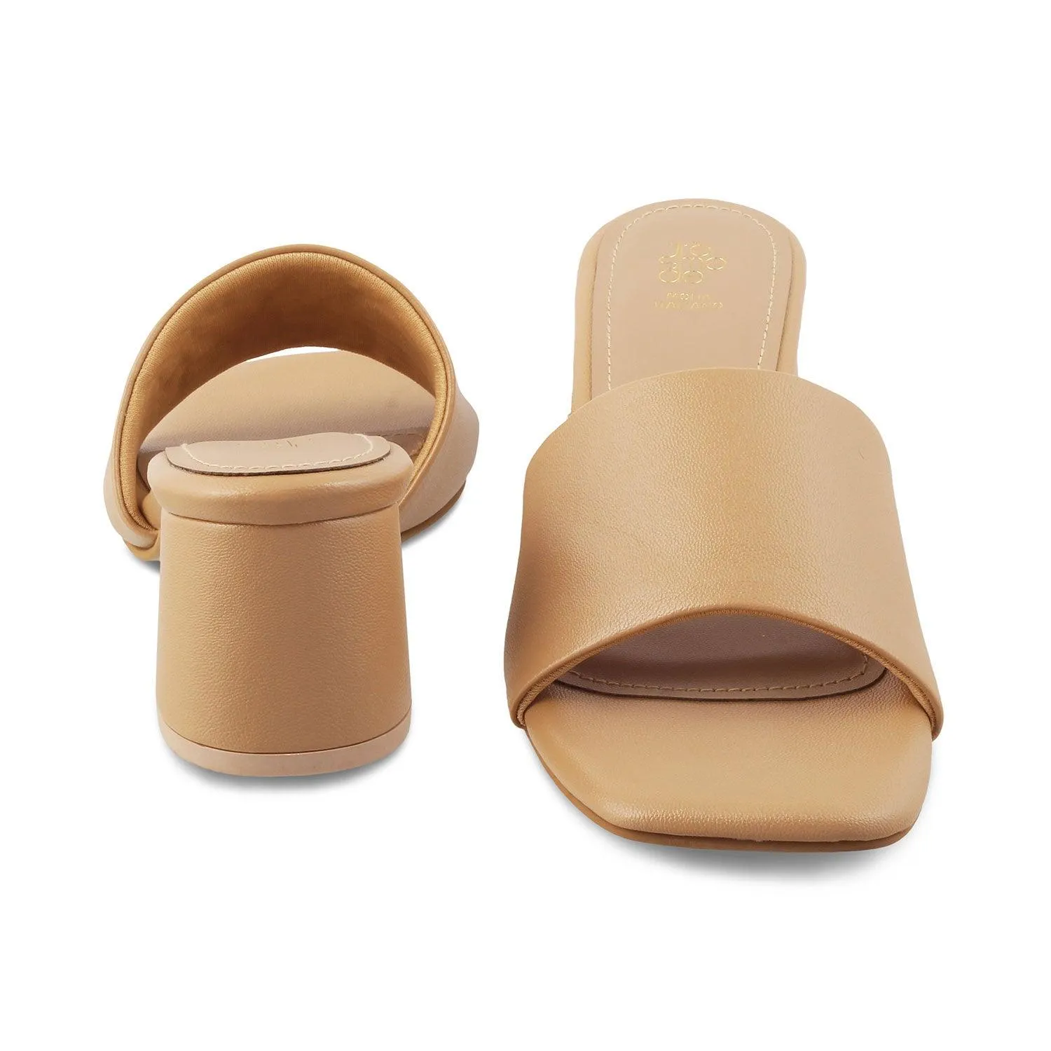 The Baarz Beige Women's Casual Block Heel Sandals Tresmode