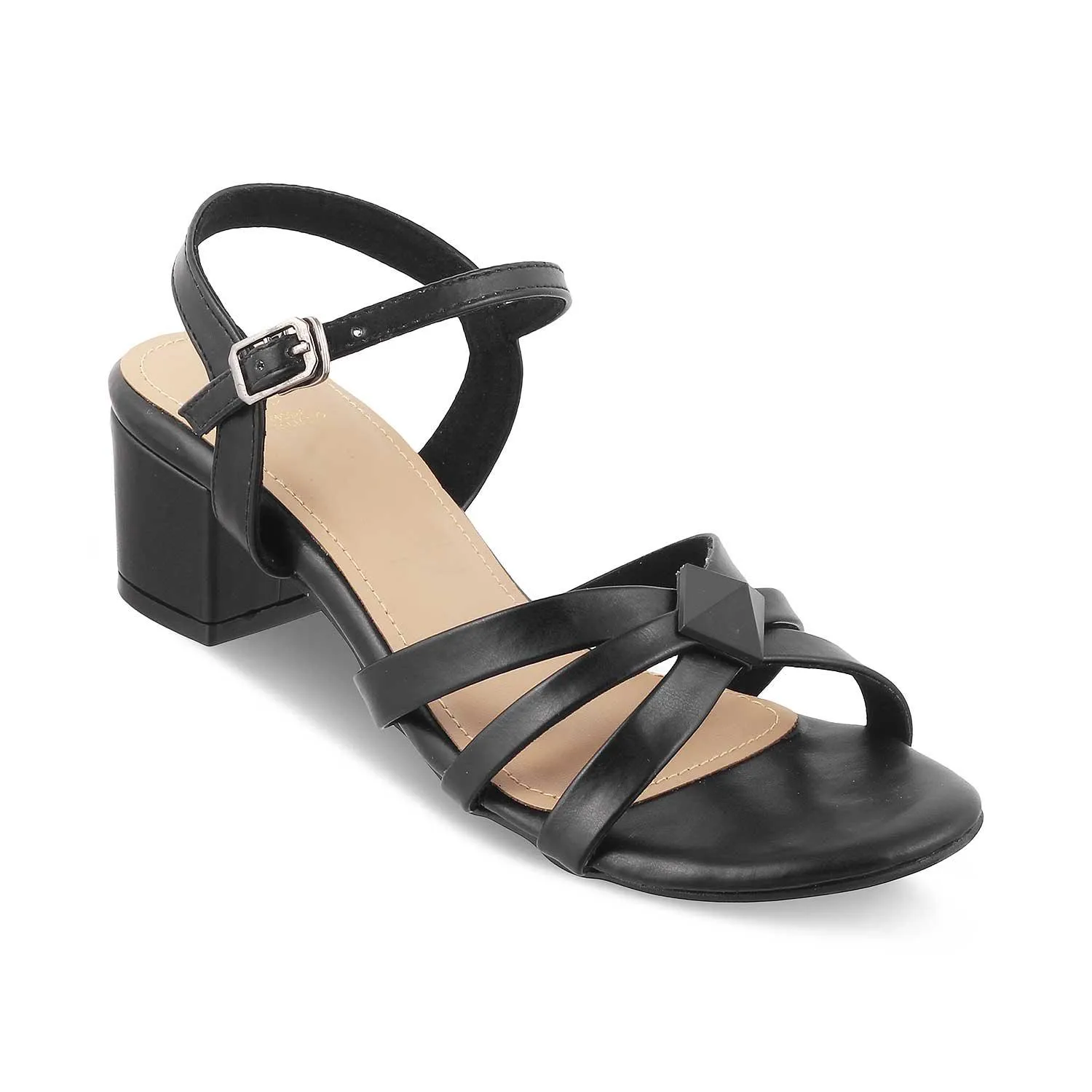 The Parma TMM-6 Black Women's Dress Block Heel Sandals Tresmode