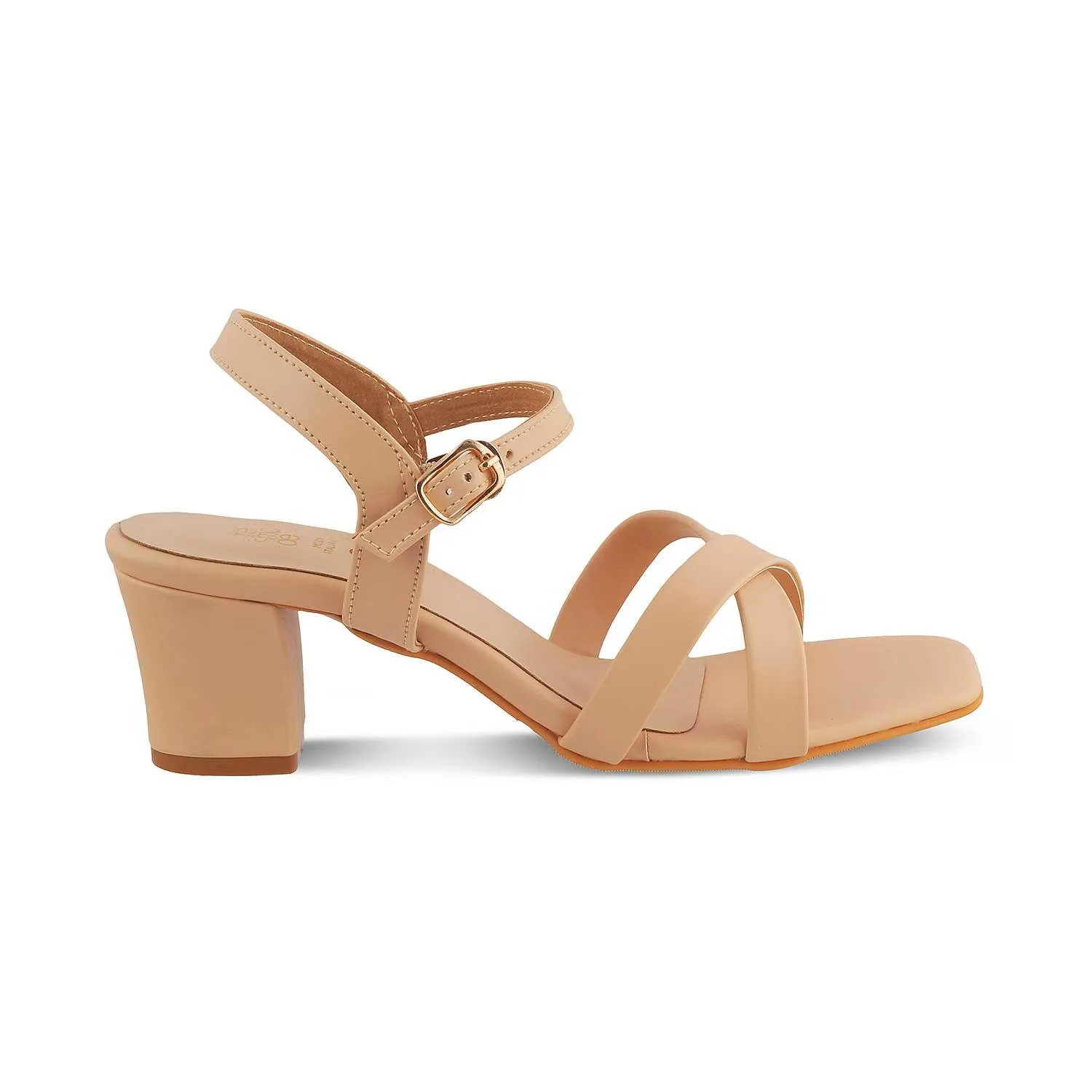 The Roch Beige Women's Dress Block Heel Sandals Tresmode