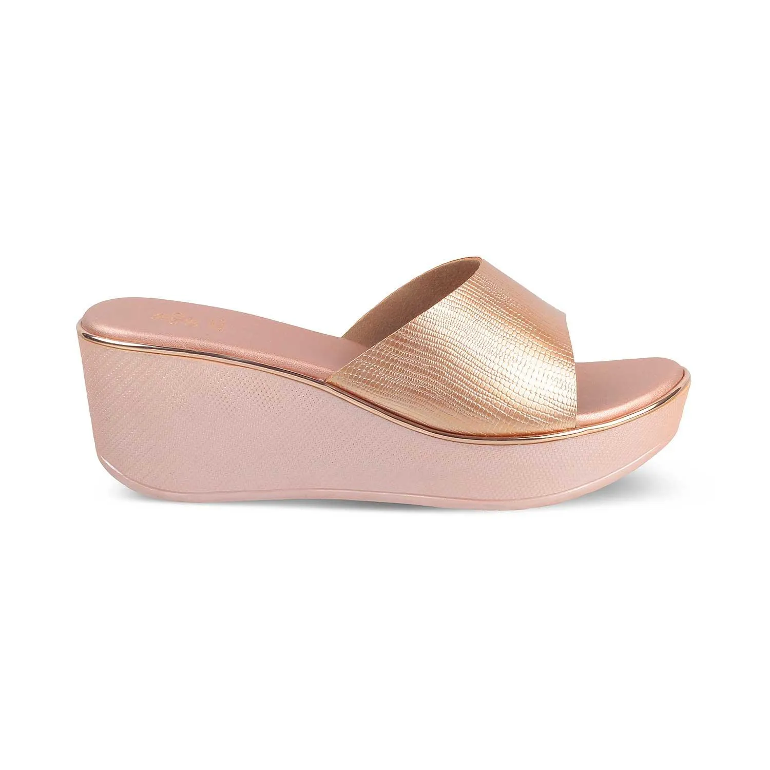 The Sanle Champagne Women's Dress Wedge Sandals Tresmode