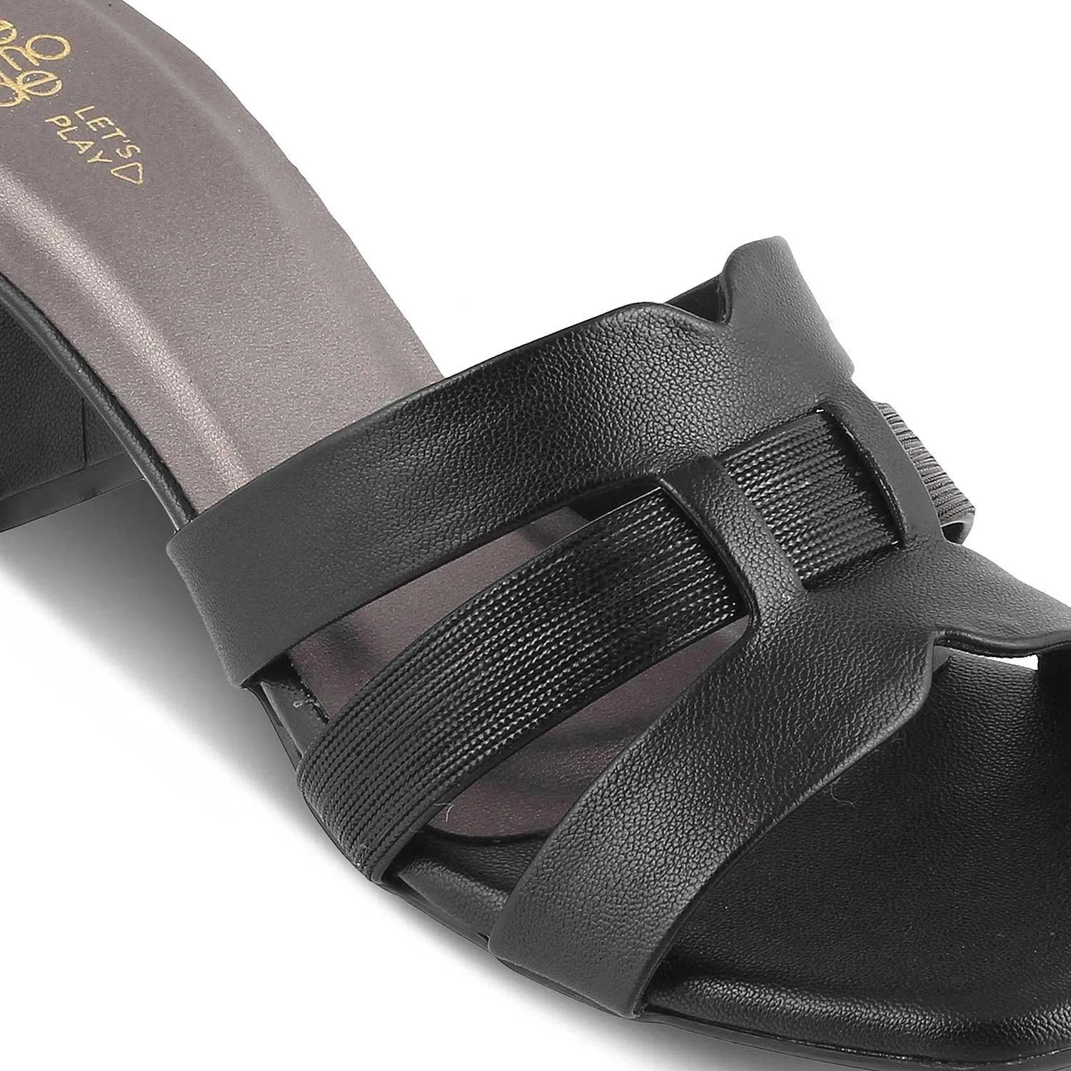 The Silo Black Women's Dress Block Heel Sandals Tresmode