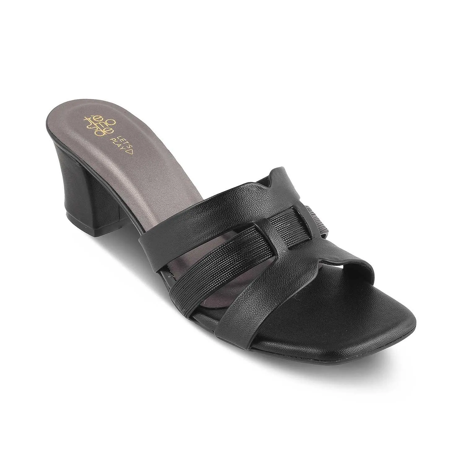 The Silo Black Women's Dress Block Heel Sandals Tresmode