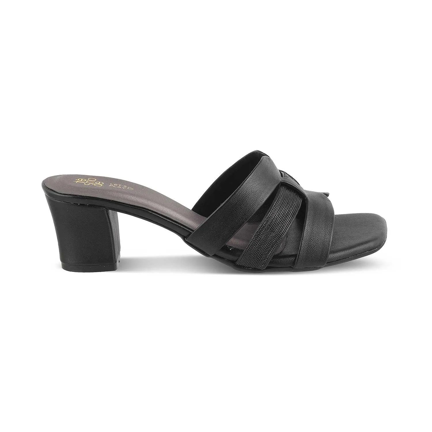 The Silo Black Women's Dress Block Heel Sandals Tresmode