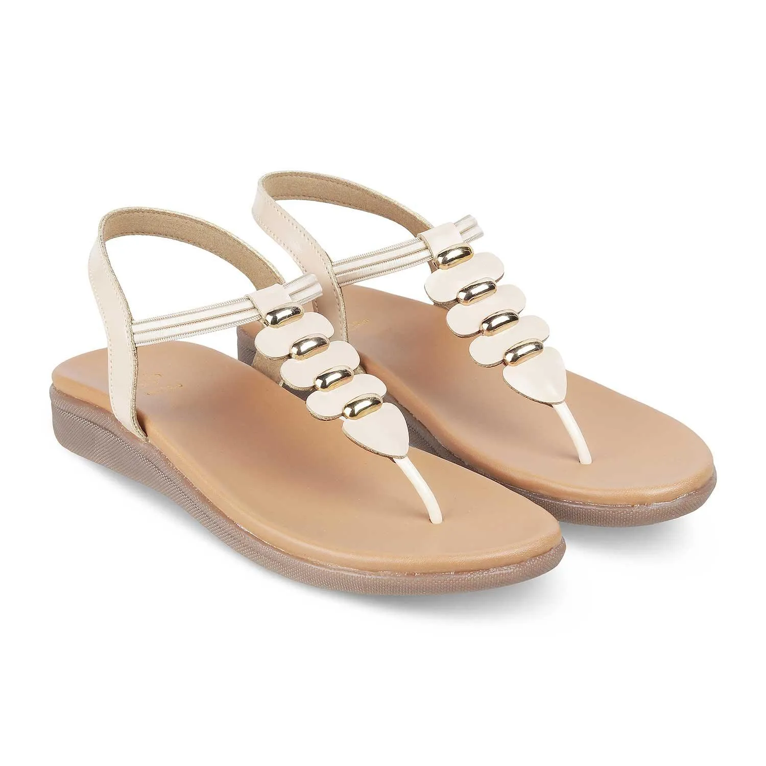 The Velencia TMS-3 Beige Women's Casual Flats Tresmode