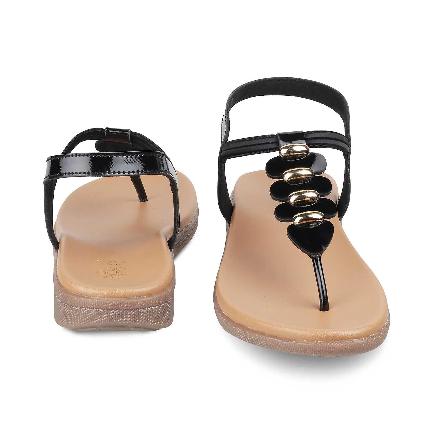 The Velencia TMS-3 Black Women's Casual Flats Tresmode
