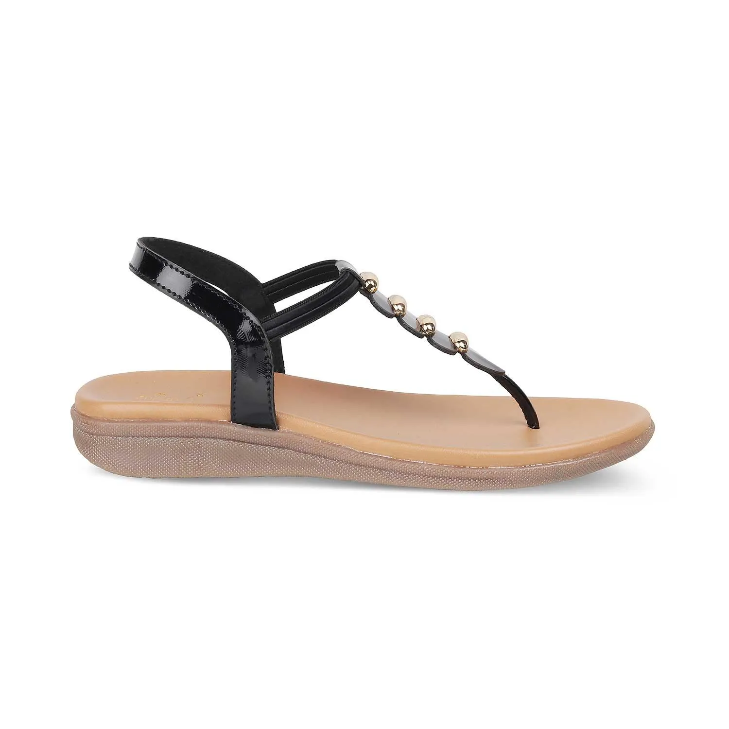 The Velencia TMS-3 Black Women's Casual Flats Tresmode