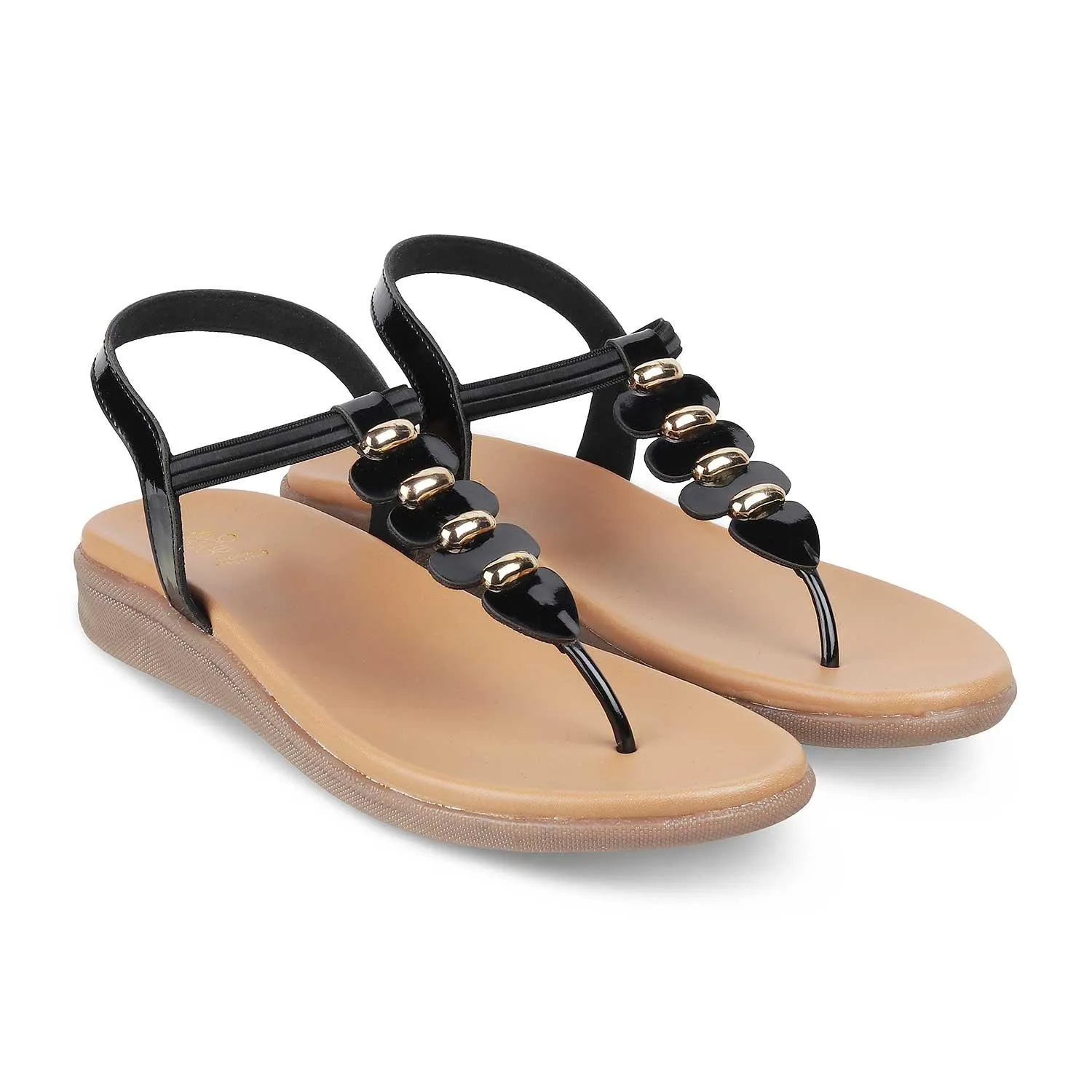 The Velencia TMS-3 Black Women's Casual Flats Tresmode
