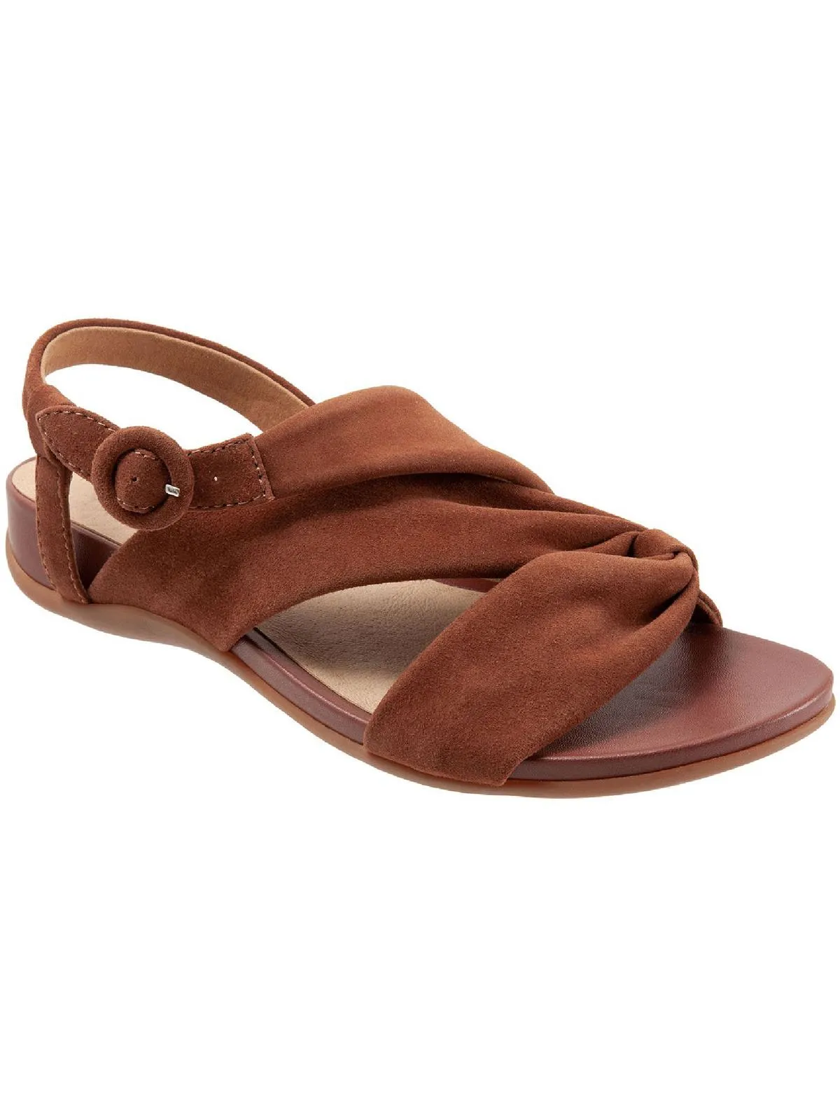 Tieli Womens Suede Ankle Strap Wedge Sandals