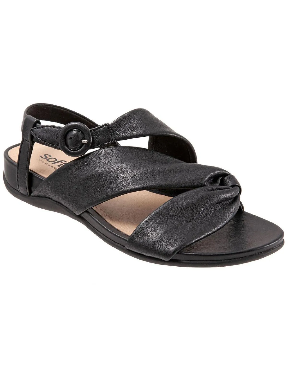 Tieli Womens Suede Ankle Strap Wedge Sandals