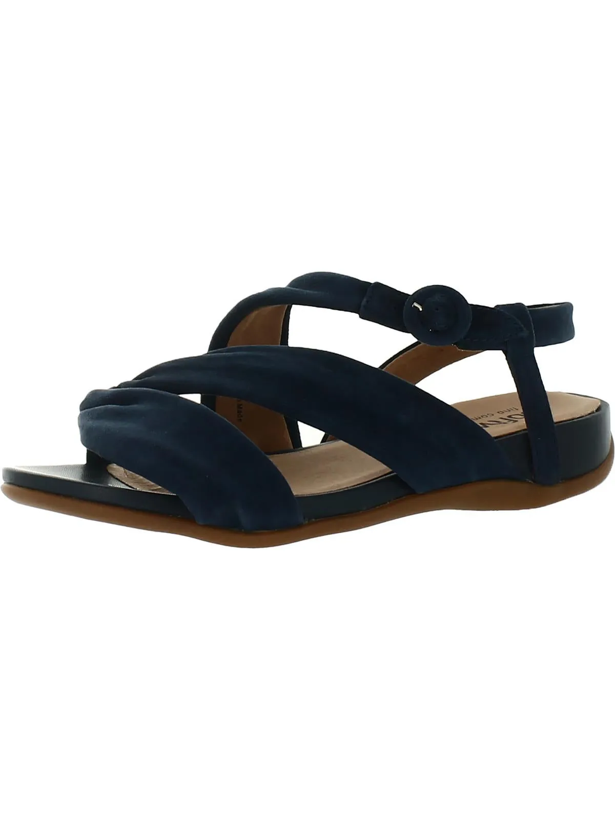 Tieli Womens Suede Ankle Strap Wedge Sandals
