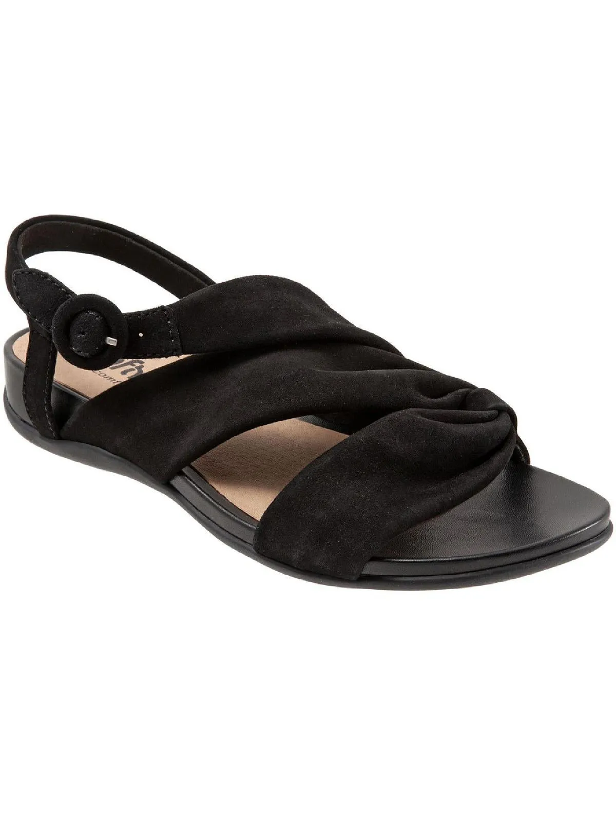 Tieli Womens Suede Ankle Strap Wedge Sandals
