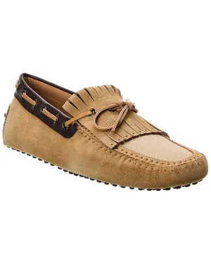 TOD��s Canvas & Suede Loafer