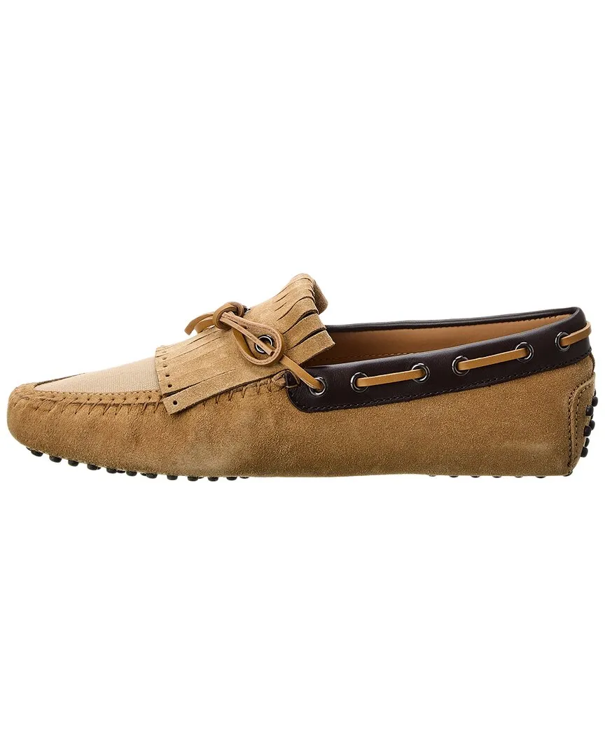 TOD��s Canvas & Suede Loafer