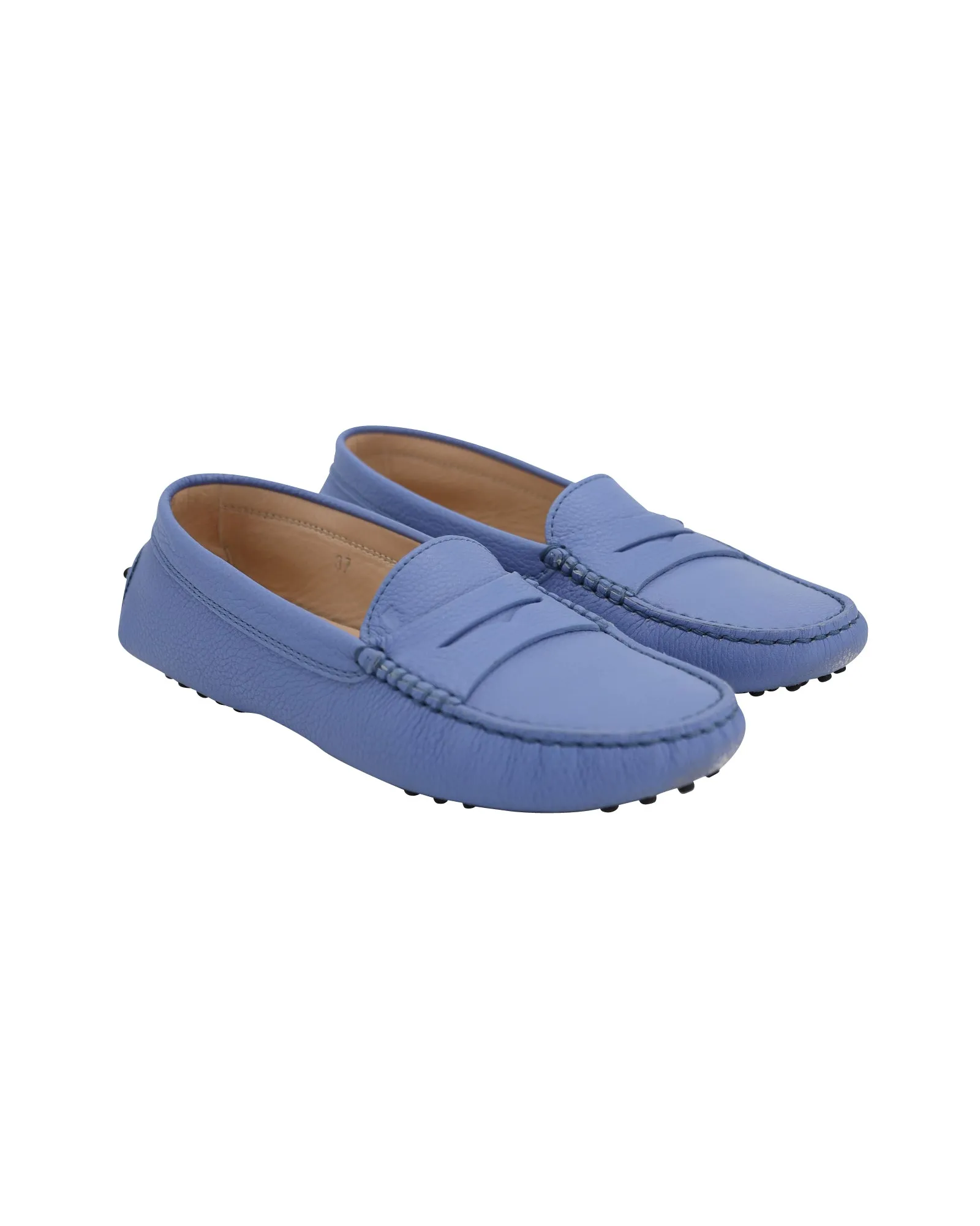 Tod's Gommino Loafers in Pastel Blue Leather