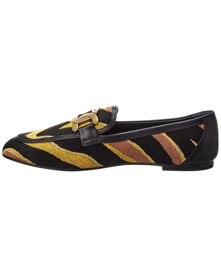 TOD��s Kate Canvas & Leather Loafer