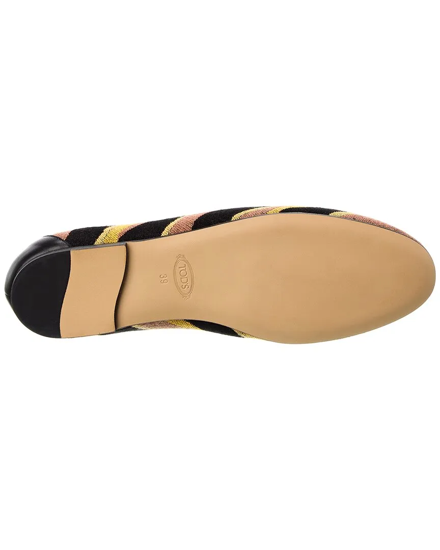 TOD��s Kate Canvas & Leather Loafer