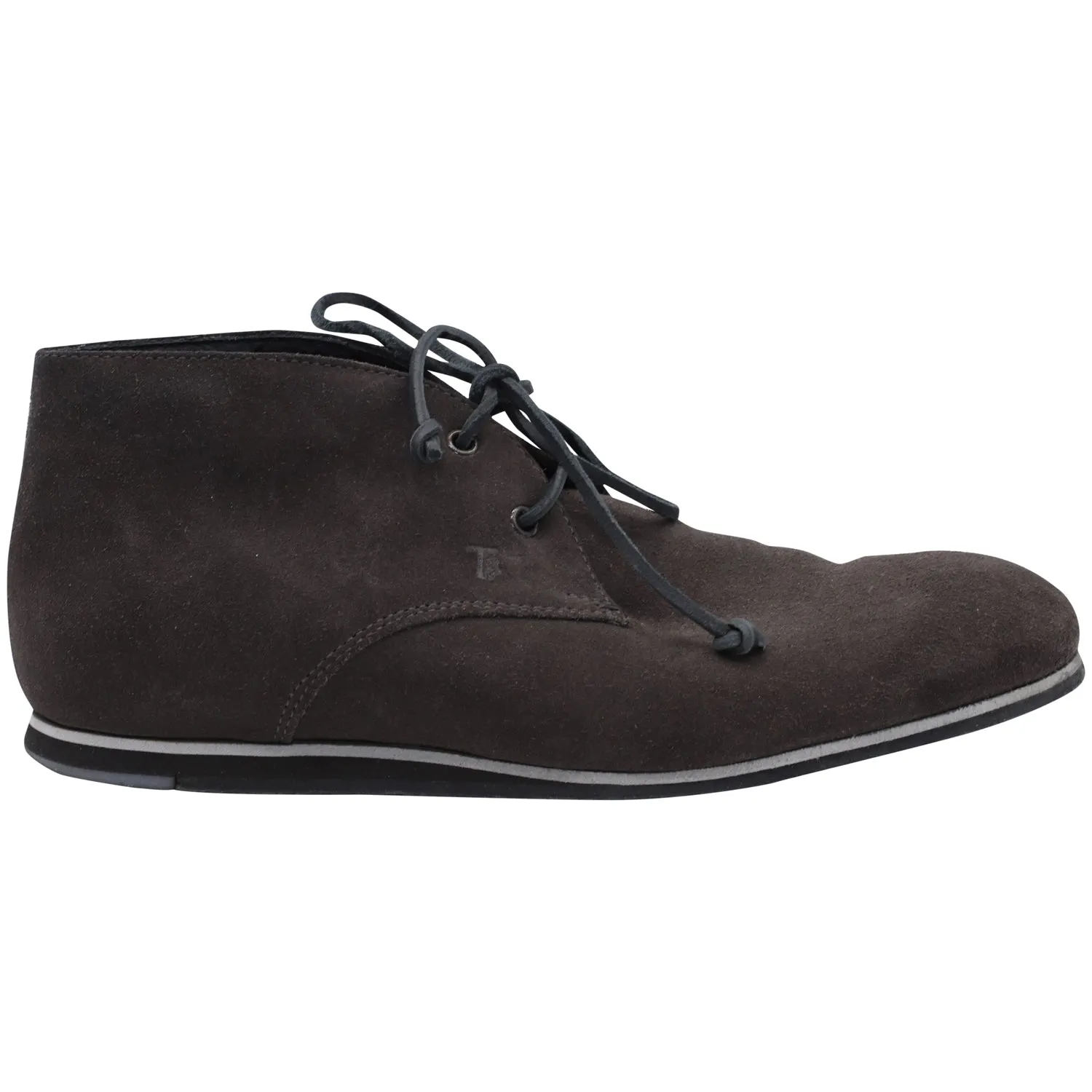 Tod's Lace-up Desert Boots in Dark Brown Suede