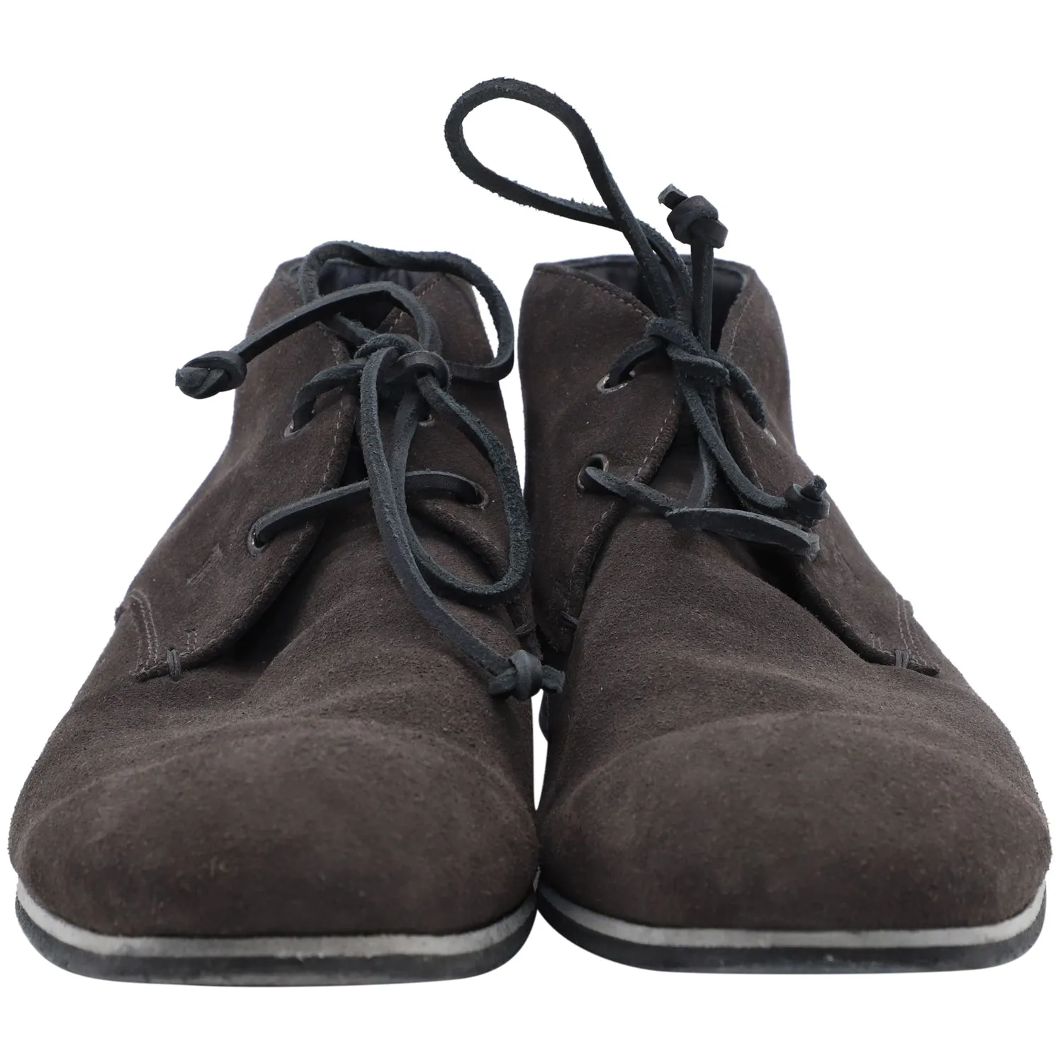 Tod's Lace-up Desert Boots in Dark Brown Suede