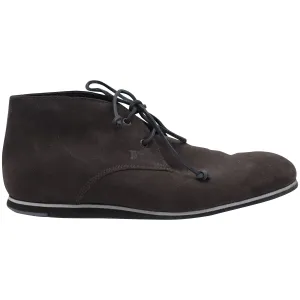 Tod's Lace-up Desert Boots in Dark Brown Suede