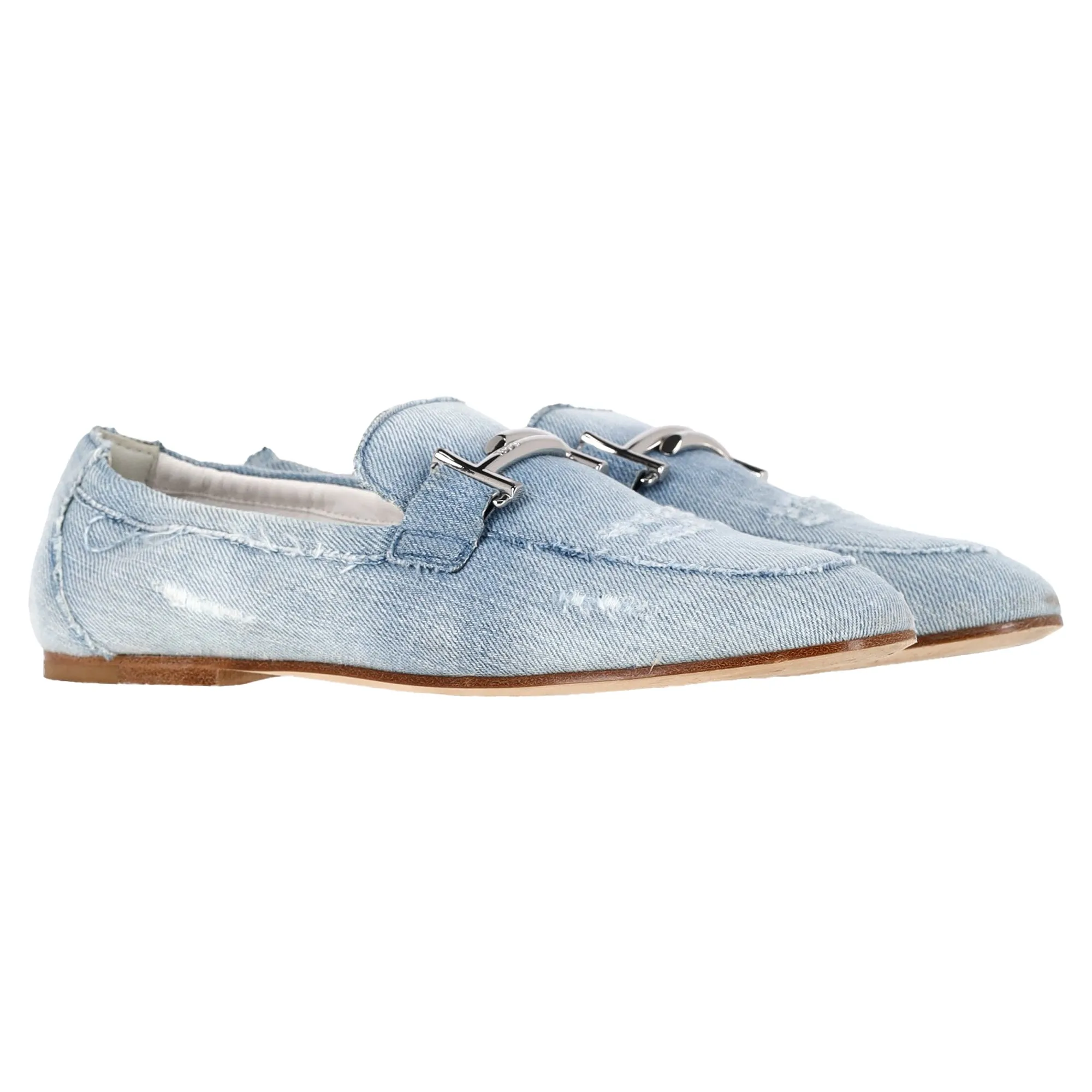 Tod's Loafers in Blue Denim