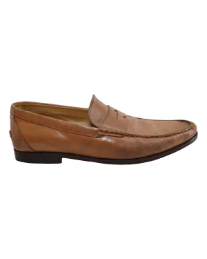 Tod's Loafers with Penny Bar in Brown Leather