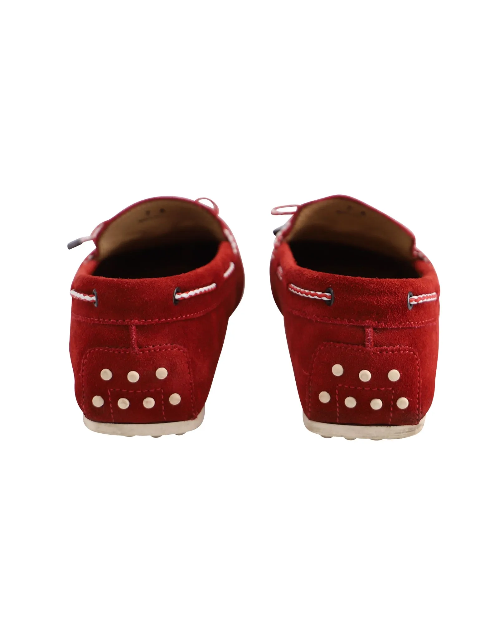 Tod's Moccasins Driving Loafers in Red Suede