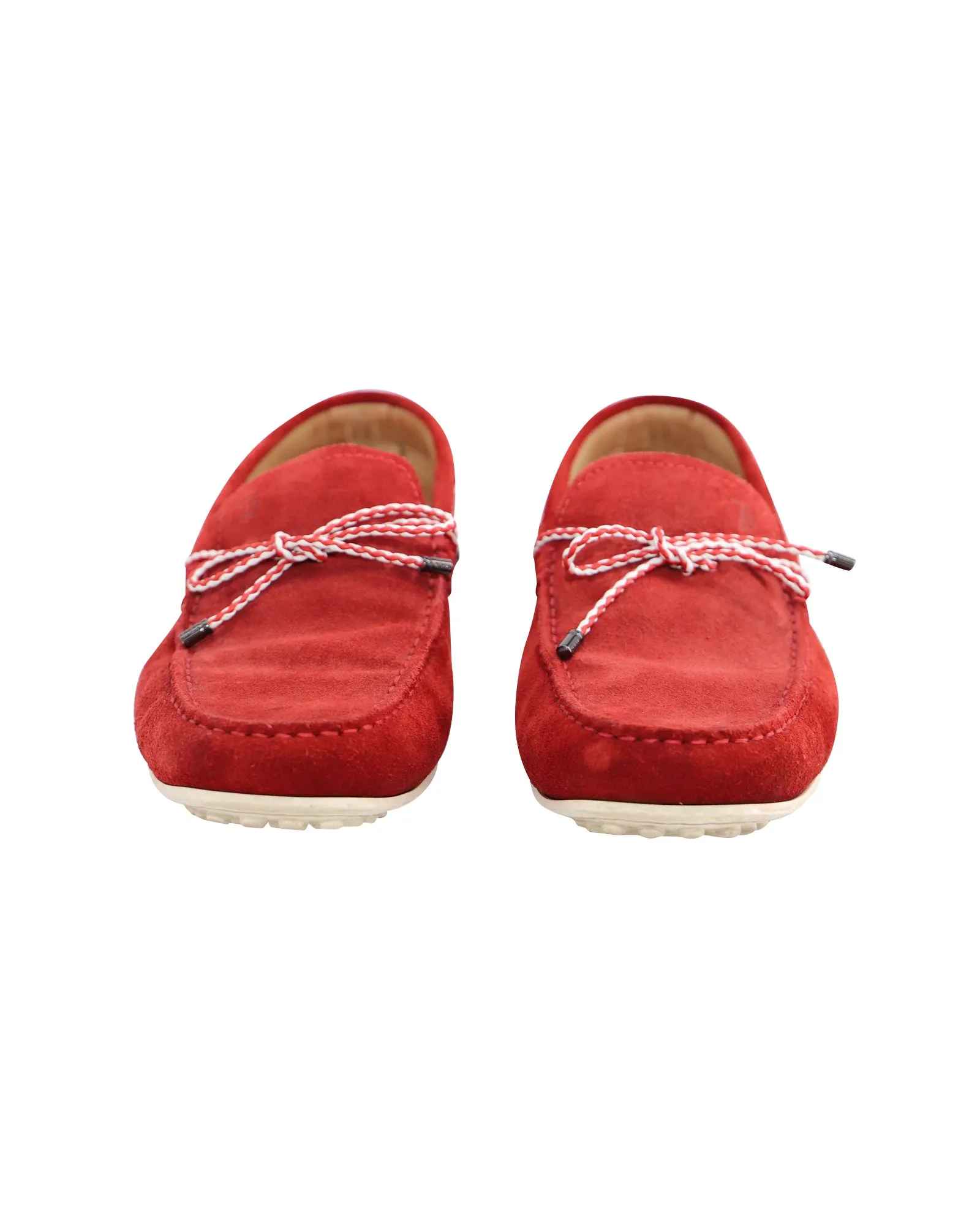 Tod's Moccasins Driving Loafers in Red Suede
