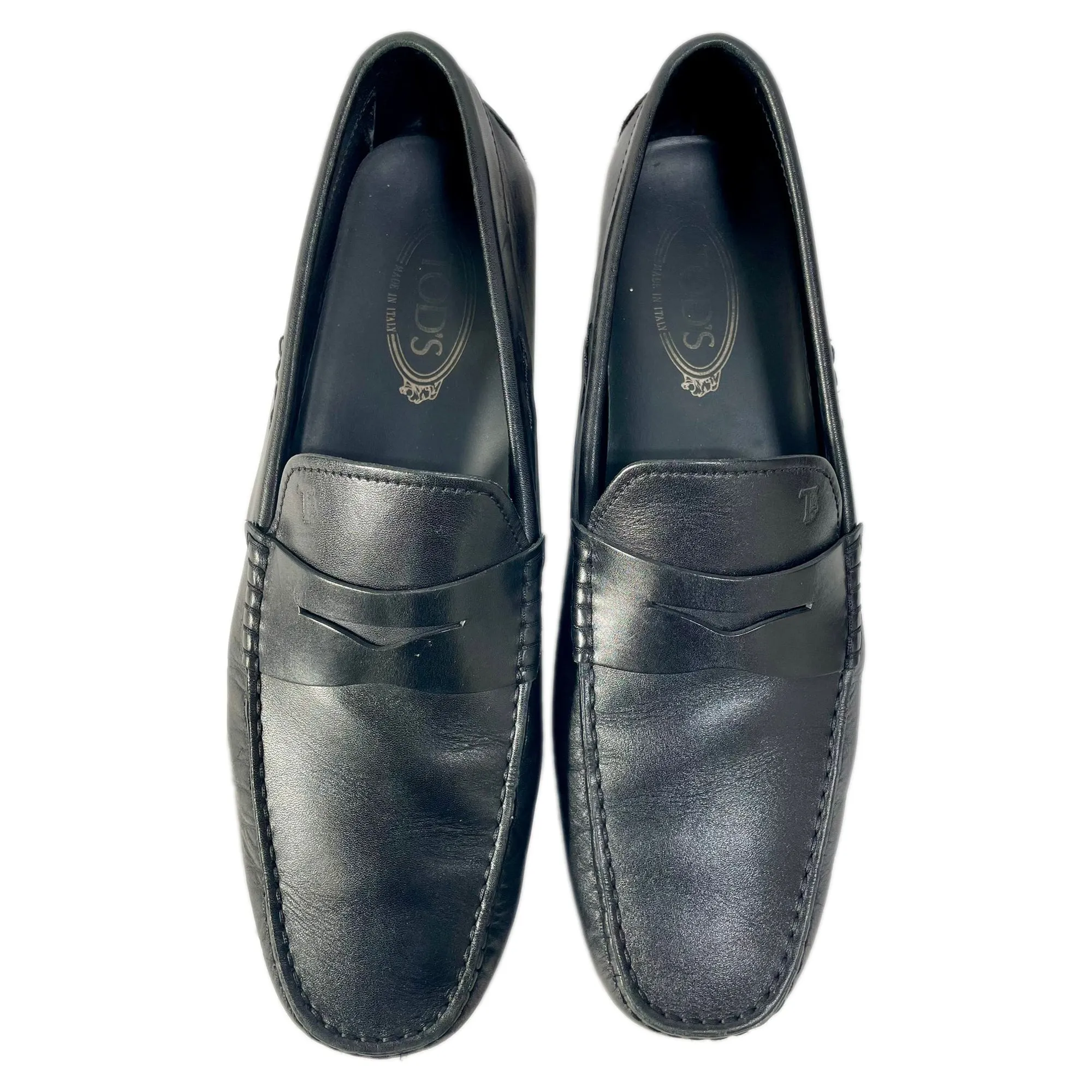 Tod's Slip On Loafers in Black Leather