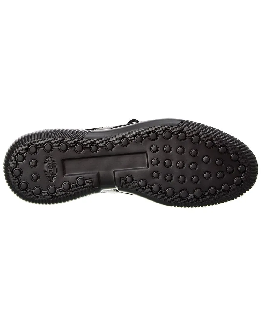 TOD��s Sportivo Light Knit & Leather Sneaker