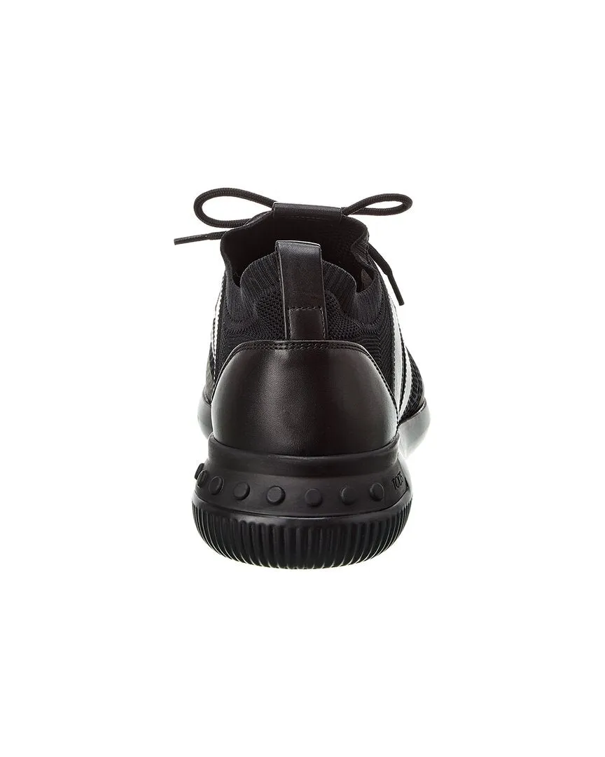 TOD��s Sportivo Light Knit & Leather Sneaker