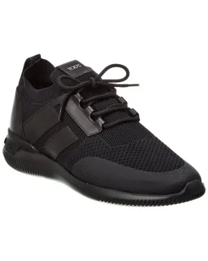 TOD��s Sportivo Light Knit & Leather Sneaker