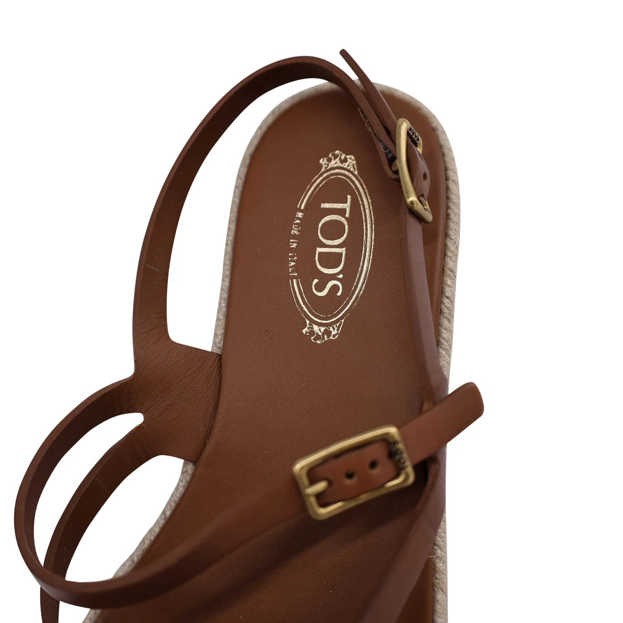 Tod's Strappy Sandals in Brown Leather