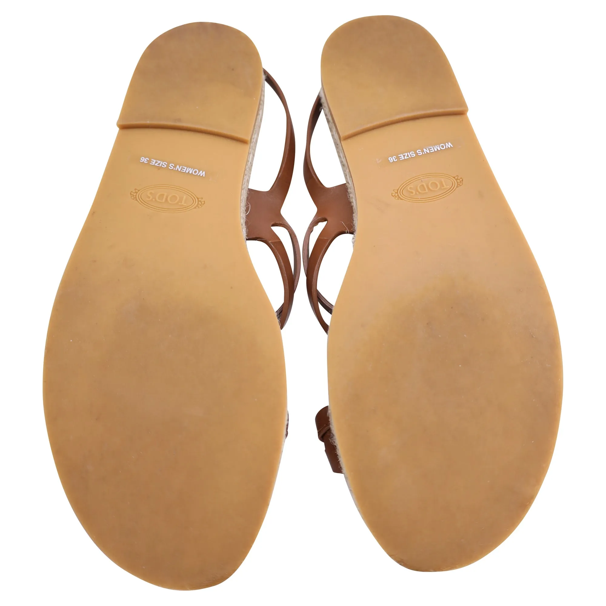 Tod's Strappy Sandals in Brown Leather