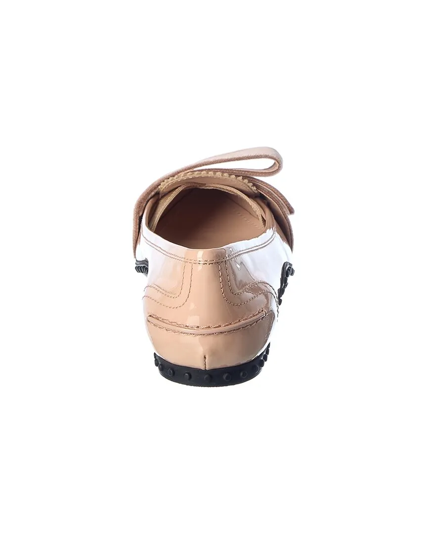 TODs x Alessandro Dell'Acqua Bow Detail Leather Flat