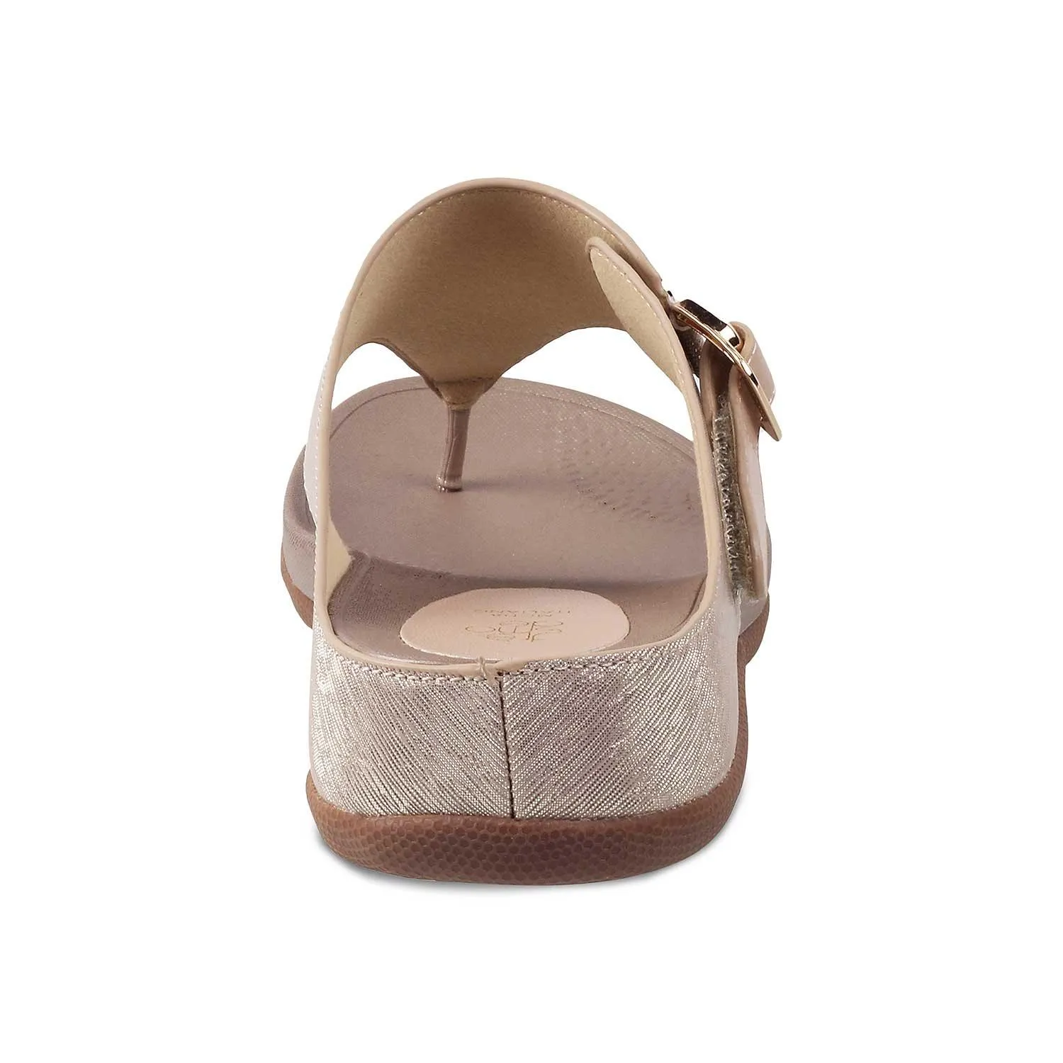 Tresmode Aaryed Gold Women's Casual Platform Flats