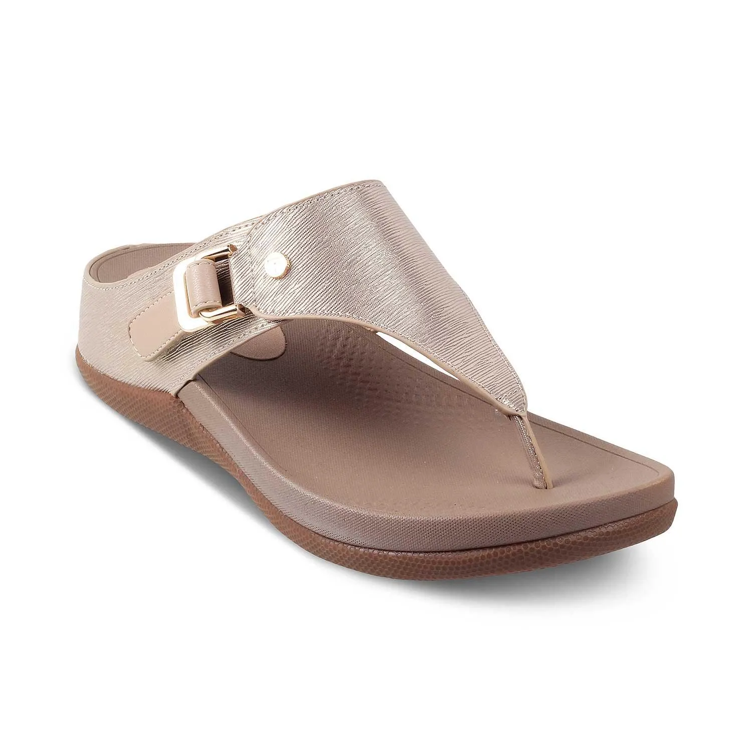 Tresmode Aaryed Gold Women's Casual Platform Flats