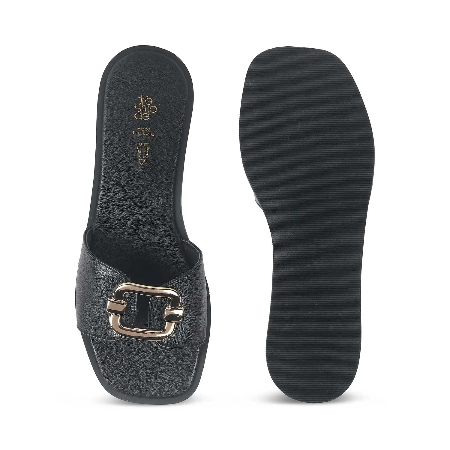 Tresmode Ancona Black Women's Dress Flats