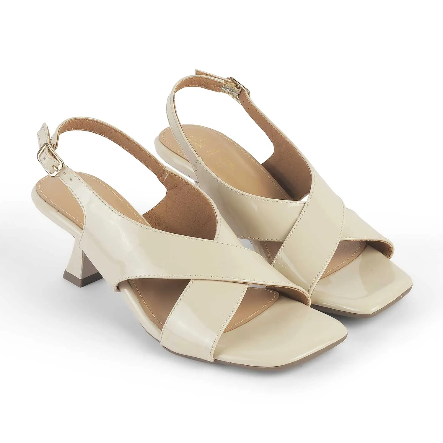 Tresmode Belize Beige Women's Dress Heel Sandals