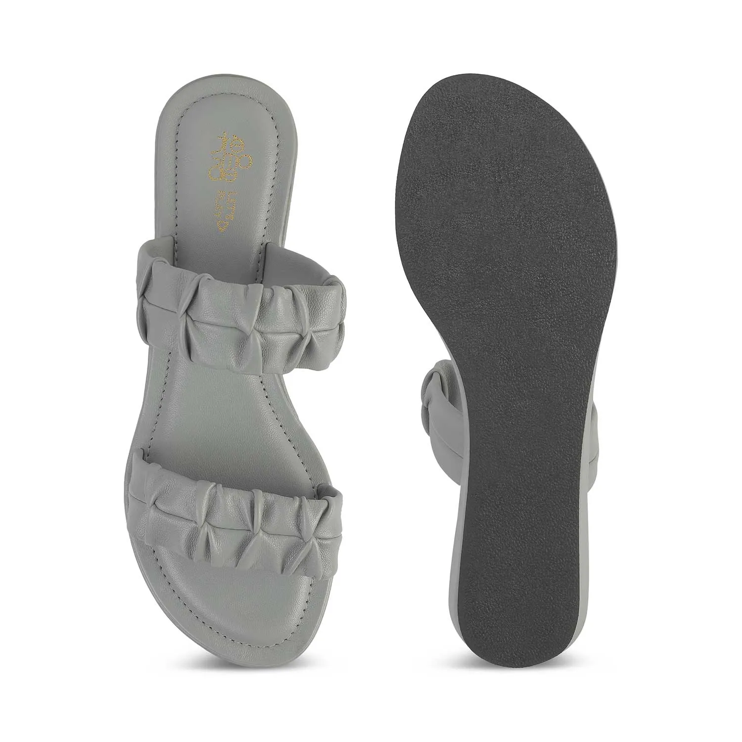 Tresmode Belo Grey Women's Casual Small Wedge Sandals