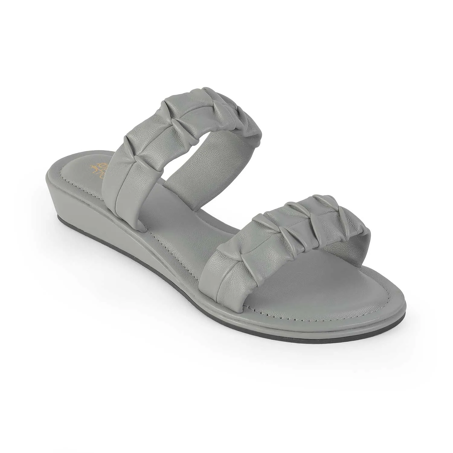 Tresmode Belo Grey Women's Casual Small Wedge Sandals